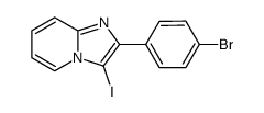 2-(4-bromophenyl)-3-iodoimidazo[1,2-a]pyridine结构式