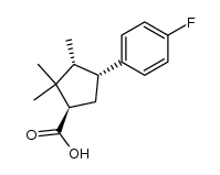 (1R,3R,4R)-4-(4-fluorophenyl)-2,2,3-trimethylcyclopentanecarboxylic acid Structure