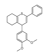 4-(3,4-Dimethoxy-phenyl)-2-phenyl-5,6,7,8-tetrahydro-4H-thiochromene结构式