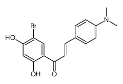 (E)-1-(5-bromo-2,4-dihydroxyphenyl)-3-[4-(dimethylamino)phenyl]prop-2-en-1-one结构式