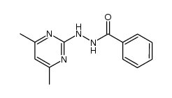 benzoic acid-[N'-(4,6-dimethyl-pyrimidin-2-yl)-hydrazide]结构式