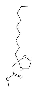 methyl 2-(2-nonyl-1,3-dioxolan-2-yl)acetate结构式