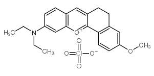 10-DIETHYLAMINO-3-METHOXY-6,12A-DIHYDRO-5H-BENZO[C]XANTHYLIUM PERCHLORATE Structure