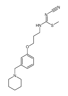 N-Cyano-S-methyl-N'-<3-<3-(1-piperidinylmethyl)-phenoxy>-propyl>-isothioharnstoff结构式