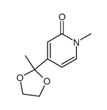 1-methyl-4-(2-methyl-[1,3]dioxolan-2-yl)-1H-pyridin-2-one结构式