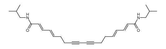 N,N'-diisobutyl-octadeca-2t,4t,14t,16t-tetraene-8,10-diynediamide结构式