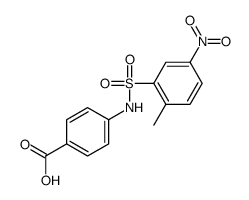 4-[(2-methyl-5-nitrophenyl)sulfonylamino]benzoic acid结构式