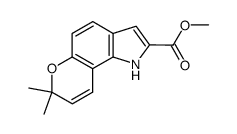 methyl 7,7-dimethyl-1,7-dihydropyrano[2,3-g]indole-2-carboxylate结构式