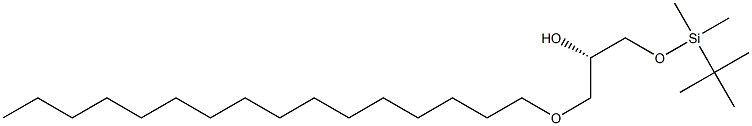 1-O-(tert-butyldimethylsilyl)-3-O-hexadecyl-sn-glycerol结构式