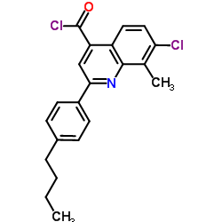 2-(4-Butylphenyl)-7-chloro-8-methyl-4-quinolinecarbonyl chloride picture