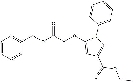 5-benzyloxycarbonylmethoxy-1-phenyl-1H-pyrazole-3-carboxylic acid ethyl ester Structure