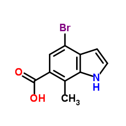 4-Bromo-7-methyl-1H-indole-6-carboxylic acid结构式