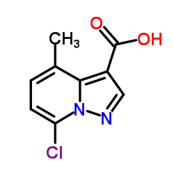 7-Chloro-4-methylpyrazolo[1,5-a]pyridine-3-carboxylic acid结构式