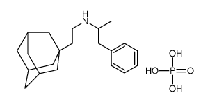 N-[2-(1-adamantyl)ethyl]-1-phenylpropan-2-amine,phosphoric acid Structure