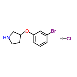 (R)-3-(3-Bromophenoxy)-pyrrolidine HCl结构式