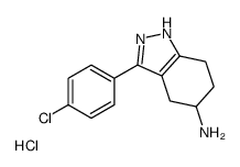 3-(4-chlorophenyl)-4,5,6,7-tetrahydro-1H-indazol-5-amine,hydrochloride结构式