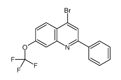 4-bromo-2-phenyl-7-(trifluoromethoxy)quinoline结构式