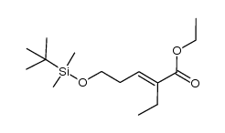 (E)-ethyl 5-(tert-butyldimethylsilyloxy)-2-ethylpent-2-enoate Structure