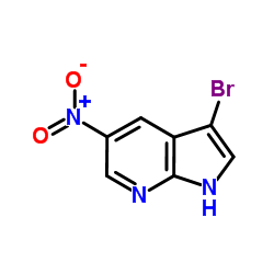 3-溴-5-硝基-1H-吡咯[2,3-b]吡啶结构式