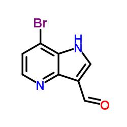 7-bromo-1H-pyrrolo[3,2-b]pyridine-3-carbaldehyde structure