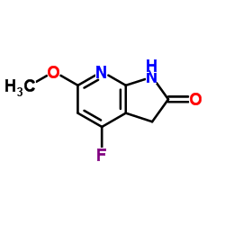 4-Fluoro-6-methoxy-1,3-dihydro-2H-pyrrolo[2,3-b]pyridin-2-one结构式