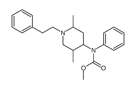 methyl N-[2,5-dimethyl-1-(2-phenylethyl)piperidin-4-yl]-N-phenylcarbamate结构式