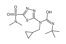 3-tert-butyl-1-(cyclopropylmethyl)-1-[5-(dimethylsulfamoyl)-1,3,4-thiadiazol-2-yl]urea Structure