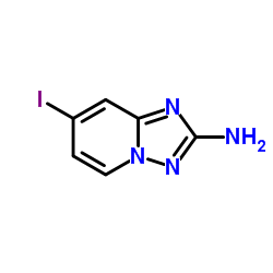 7-iodo-[1,2,4]triazolo[1,5-a]pyridin-2-amine结构式