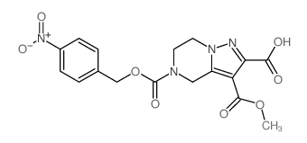 3-(METHOXYCARBONYL)-5-(((4-NITROBENZYL)OXY)CARBONYL)-4,5,6,7-TETRAHYDROPYRAZOLO[1,5-A]PYRAZINE-2-CARBOXYLIC ACID structure