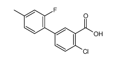 2-chloro-5-(2-fluoro-4-methylphenyl)benzoic acid结构式