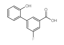 2-(3-羧基-5-氟苯基)苯酚结构式