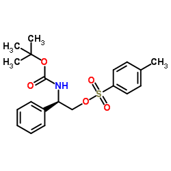 (2R)-2-({[(2-Methyl-2-propanyl)oxy]carbonyl}amino)-2-phenylethyl 4-methylbenzenesulfonate Structure