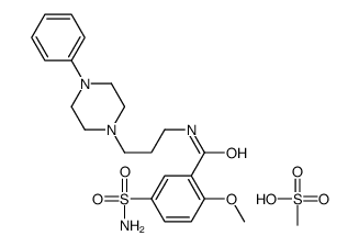 methanesulfonic acid,2-methoxy-N-[3-(4-phenylpiperazin-1-yl)propyl]-5-sulfamoylbenzamide结构式