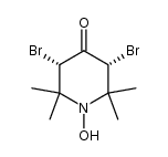 cis 3,5-dibromo-4-oxo-2,2,6,6-tetramethylpiperidin-1-hydroxy结构式