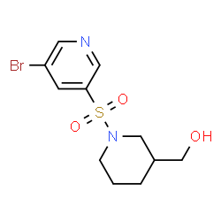 (1-(5-bromopyridin-3-ylsulfonyl)piperidin-3-yl)Methanol结构式