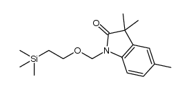 3,3,5-trimethyl-1-((2-(trimethylsilyl)ethoxy)methyl)indolin-2-one Structure