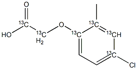 4-CHLORO-2-METHYLPHENOXYACETIC酸(2甲4氯)结构式