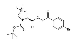 (R)-3,3-dimethyl-[1,3]azasilolidine-1,5-dicarboxylic acid 5-[2-(4-bromo-phenyl)-2-oxo-ethyl]ester 1-tert-butyl ester Structure