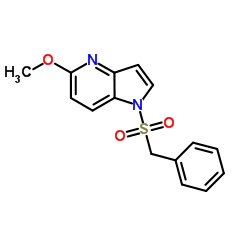 1-(Benzylsulfonyl)-5-methoxy-1H-pyrrolo[3,2-b]pyridine结构式