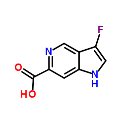 3-Fluoro-1H-pyrrolo[3,2-c]pyridine-6-carboxylic acid结构式