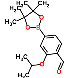 2-Isopropoxy-4-(4,4,5,5-tetramethyl-1,3,2-dioxaborolan-2-yl)benzaldehyde Structure