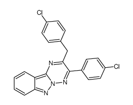 2-(4-chlorobenzyl)-3-(4-chlorophenyl)-1,2,4-triazino[2,3-b]indazole Structure