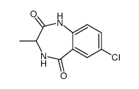 (R)-7-chloro-3,4-dihydro-3-methyl-1H-1,4-benzodiazepine-2,5-dione结构式