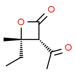 2-Oxetanone, 3-acetyl-4-ethyl-4-methyl-, trans- (9CI)结构式