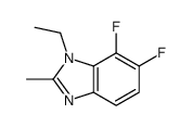 1-Ethyl-6,7-difluoro-2-Methyl-1,3-benzodiazole结构式