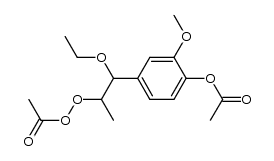 4-(2-(acetylperoxy)-1-ethoxypropyl)-2-methoxyphenyl acetate Structure