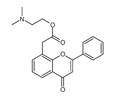 flavone-8-acetic acid dimethylaminoethyl ester Structure