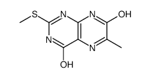 6-Methyl-2-methylthio-4,7(3H,8H)-pteridinedione Structure