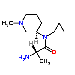 N-Cyclopropyl-N-[(3R)-1-methyl-3-piperidinyl]alaninamide结构式