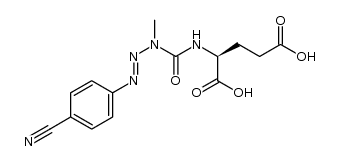 (S)-2-(3-(4-cyanophenyl)-1-methyltriaz-2-enecarboxamido)pentanedioic acid Structure